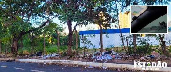 Entulhos tomam calçada e deixam via praticamente intransitável em pleno Jardim Aclimação